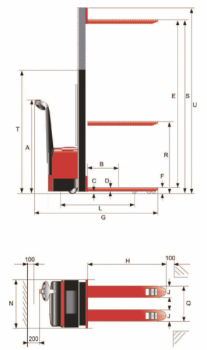 Preview: EGV Eco Stapler elektrisch 1t Tragkraft